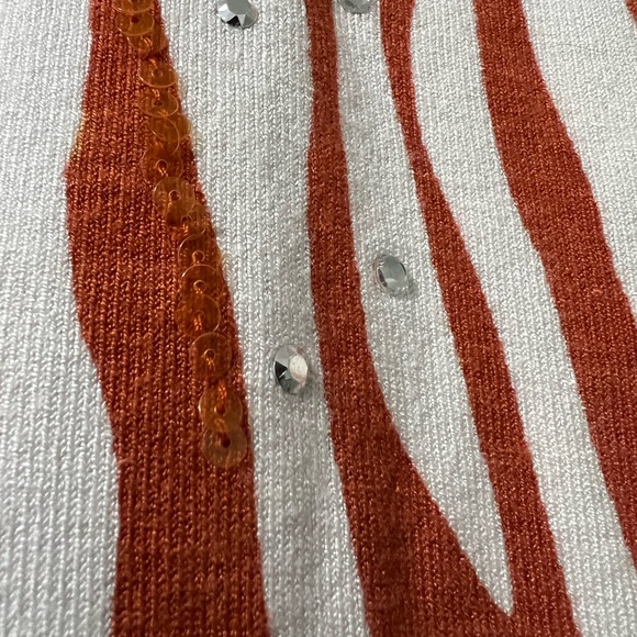 Geometric Animal Print Sweater by ELIZABETH NEW YORK SZ M - Picture 4 of 10